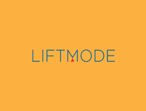 Liftmode logo on an orange background